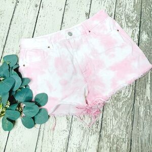 PacSun Tie Dye High Rise Festival Jean Cut Off Shorts